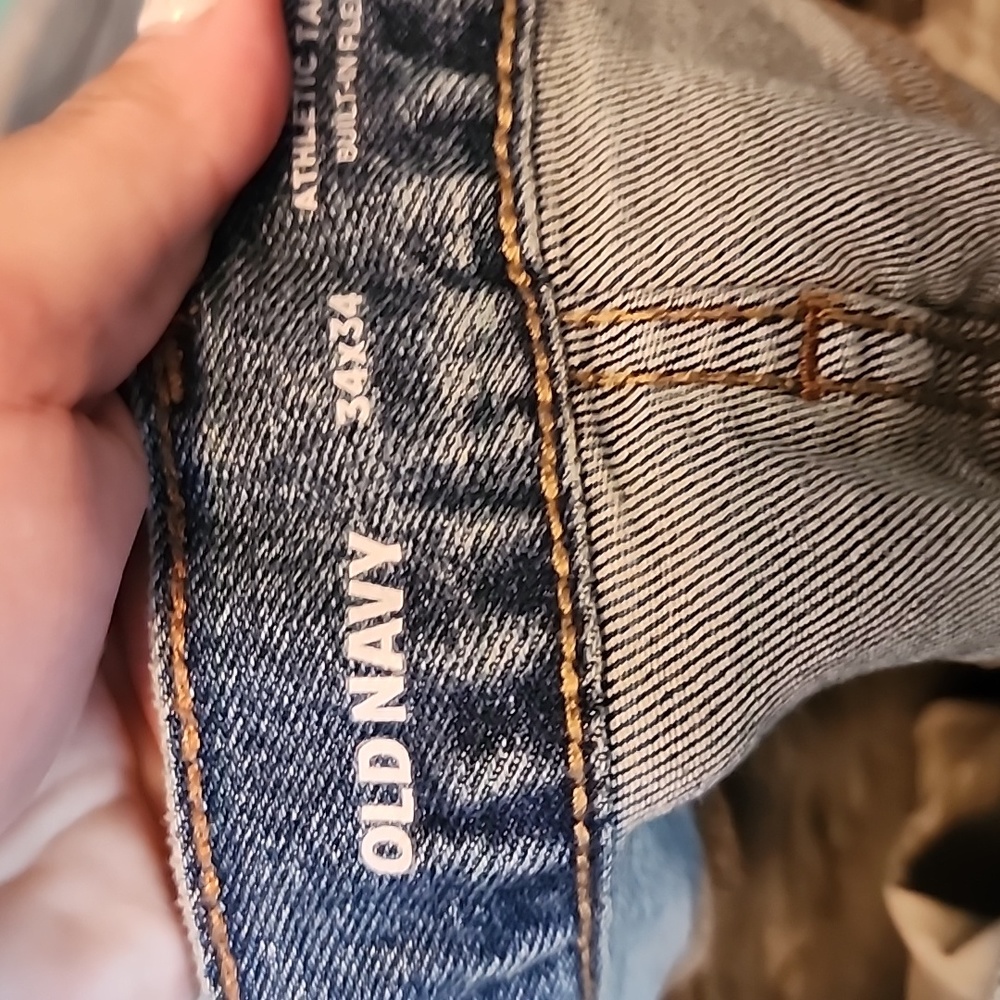Old navy athletic taper jeans. - Picture 3 of 6